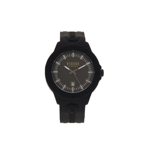 Versus Versace 43MM Stainless Steel & Silicone-Strap Watch