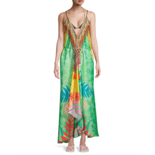 Ranee  s Halterneck Backless Maxi Cover-Up Dress