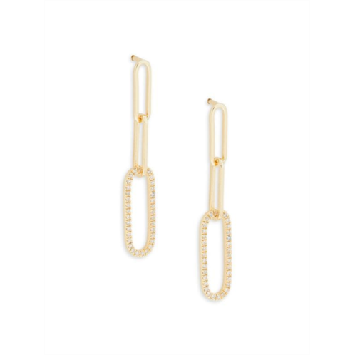 Effy ENY 14K Yellow Gold-Plated & Diamond Drop Earrings