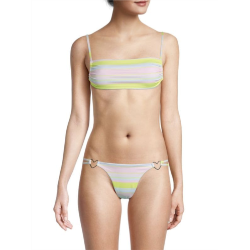Frankies Bikinis Kailyn Floral-Print Ruched Bikini Top
