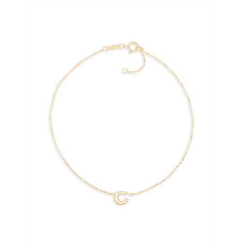 Saks Fifth Avenue `14K Yellow Gold L Initial Anklet