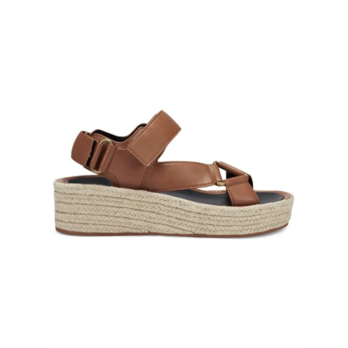 Aerosoles Dave Faux Leather Wedge Espadrille Sandals