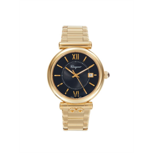 FERRAGAMO 40MM Goldtone IP Stainless Steel Bracelet Watch