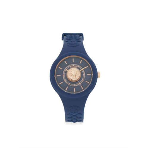 Versus Versace 39MM Stainless Steel & Silicone Strap Watch