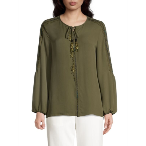 Kobi Halperin Maeve Tie-Neck Silk Blouse