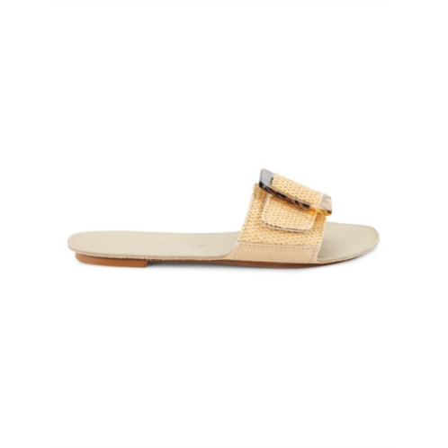 Definery Loop Buckle Raffia Sandles