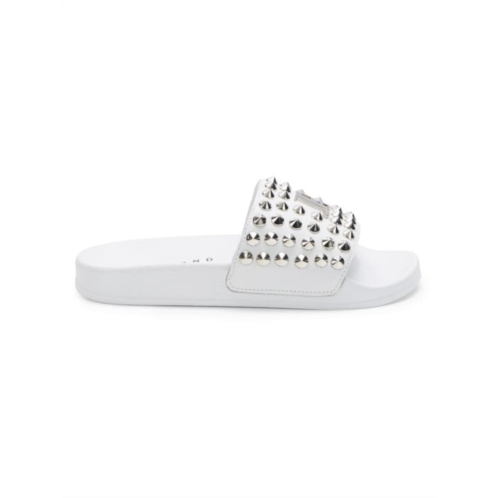 John Richmond Logo Studded Slides