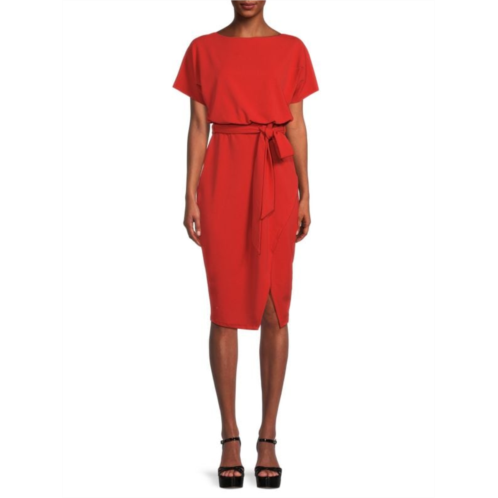 Kensie Dolman-Sleeve Blouson Dress