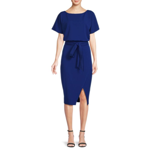 Kensie Dolman-Sleeve Blouson Dress