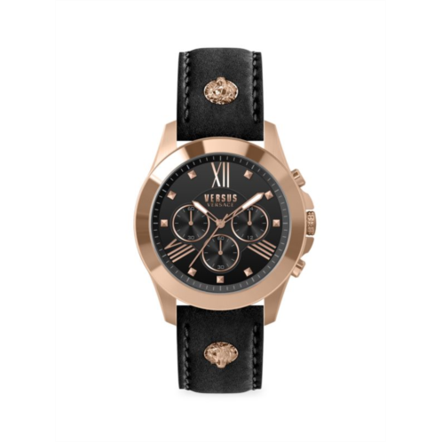 Versus Versace Chrono Lion 44MM Rose Goldtone Stainless Steel Chronograph Watch