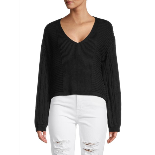 Free People When It Rains Dropped Shoulder Sweater