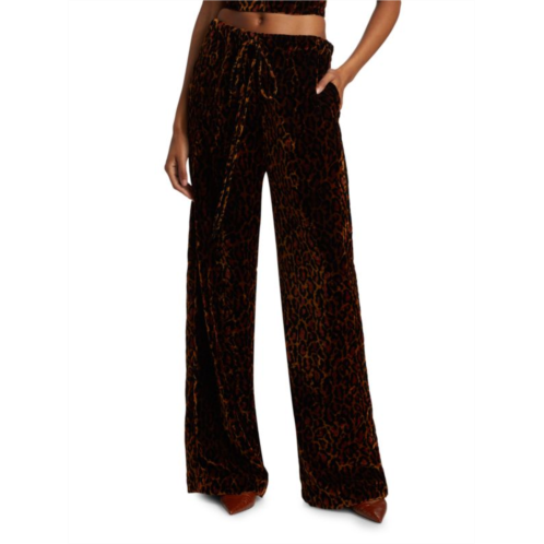 LaQuan Smith Crushed Velvet Lounge Pants