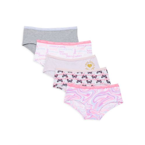 Juicy Couture Girls 5-Pack Logo Briefs