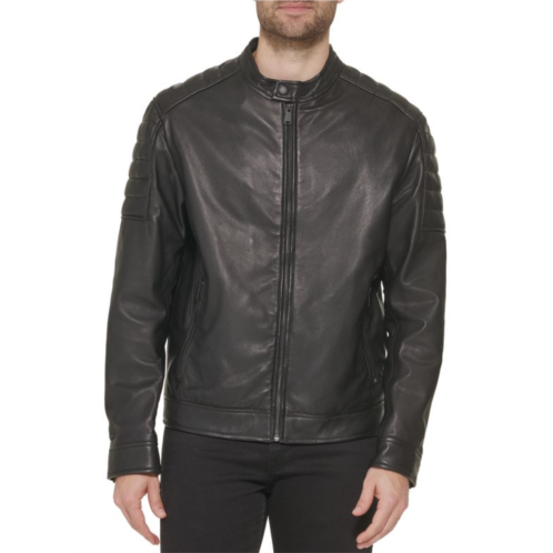 Cole Haan Leather Moto Jacket