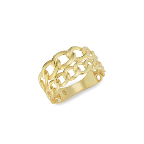 SPHERA MILANO 14K Yellow Goldplated Sterling Silver Chain Band Ring