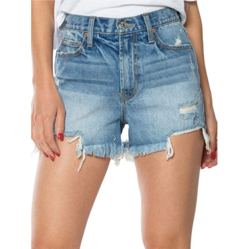 Juicy Couture High-Rise Distressed Denim Shorts