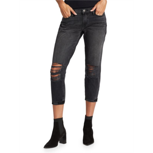 Frame Le Garcon Distressed Crop Jeans