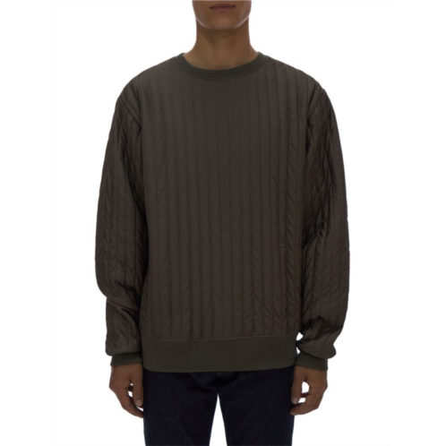 Helmut Lang Quilted Crewneck Pullover