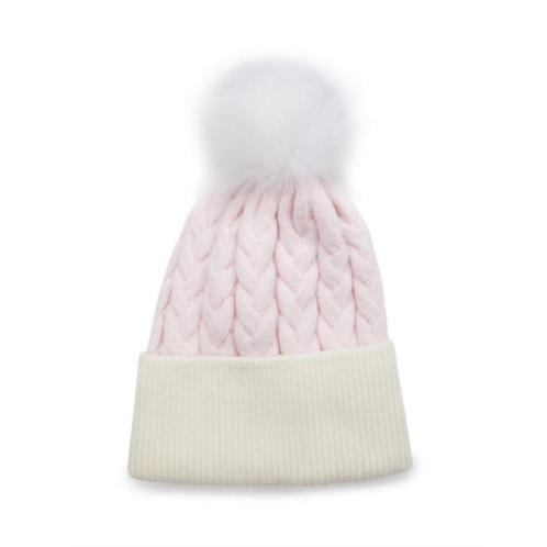 Adrienne Landau Faux Fur Pom Pom Beanie