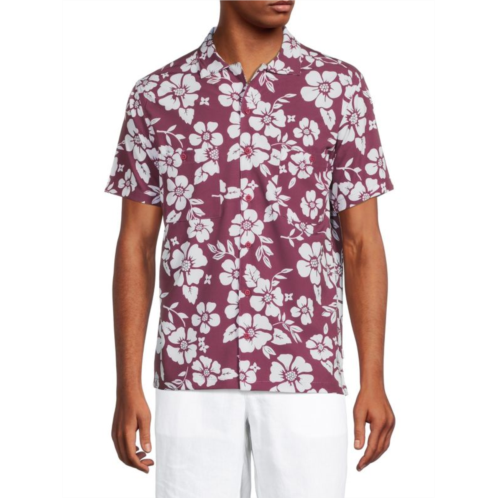 Onia Floral Short-Sleeve Shirt