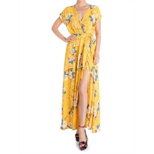 MEGHAN LA Jasmine Floral-Print Wrap Dress