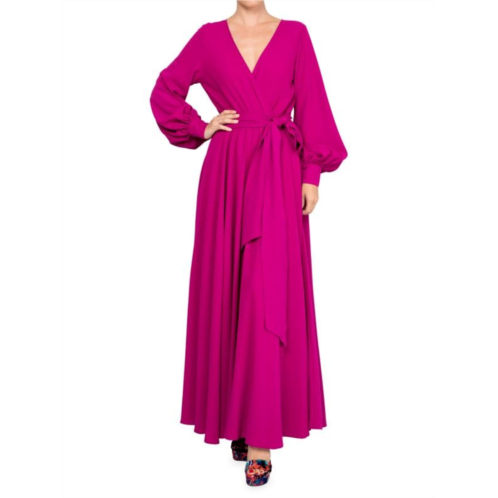 MEGHAN LA LilyPad Wrap Maxi Dress