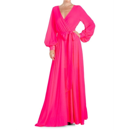 MEGHAN LA LilyPad Wrap Maxi Dress