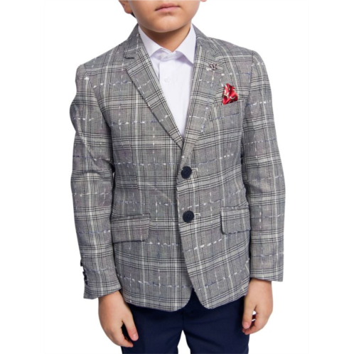 Elie Balleh Boys & Little ?Boys Windowpane Blazer