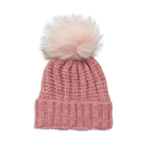 Kyi Kyi Faux Fur Pom Pom Beanie