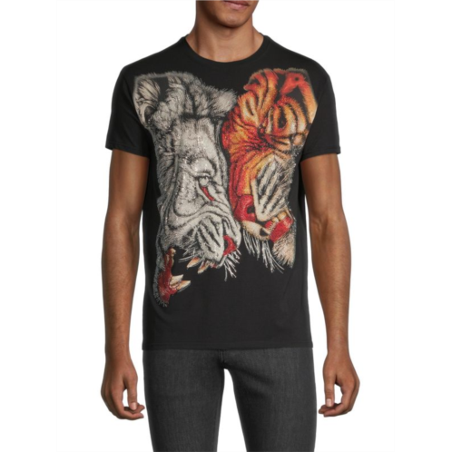 Heads or Tails Embellished Graphic T-Shirt