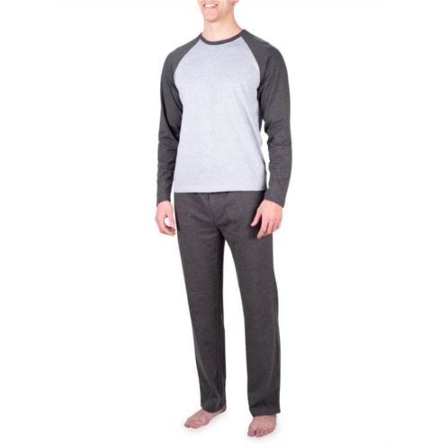 SLEEPHERO Heathered Colorblock T-Shirt & Pants Set