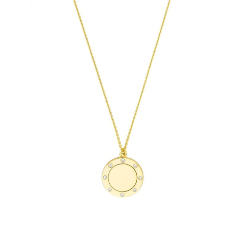 Saks Fifth Avenue 14K Yellow Gold & 0.08 TCW Diamond Circular Pendant Necklace