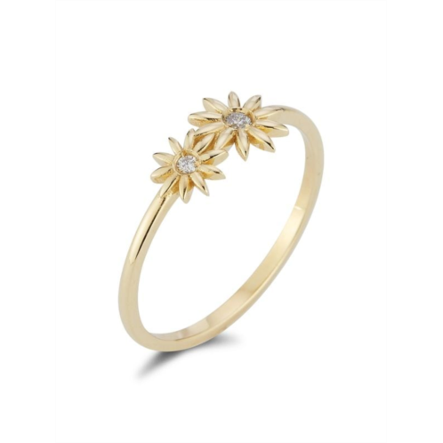 SPHERA MILANO 14K Yellow Gold & 0.02 TCW Diamond Floral Ring