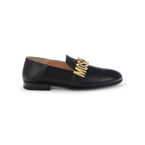 Moschino Couture! Logo Leather Loafers