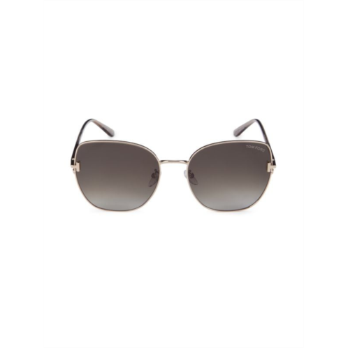 TOM FORD 61MM Round Cat Eye Sunglasses