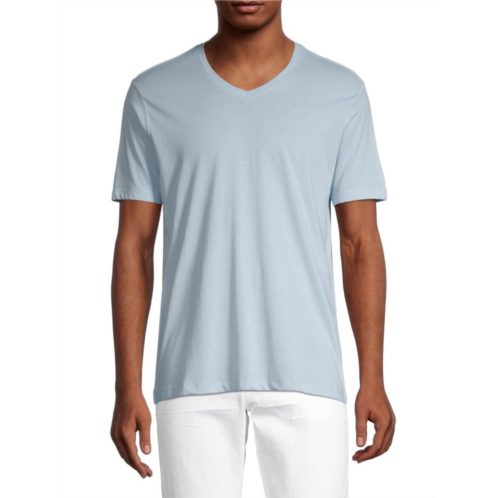 Saks Fifth Avenue Cotton Modal V-Neck Tee Shirt