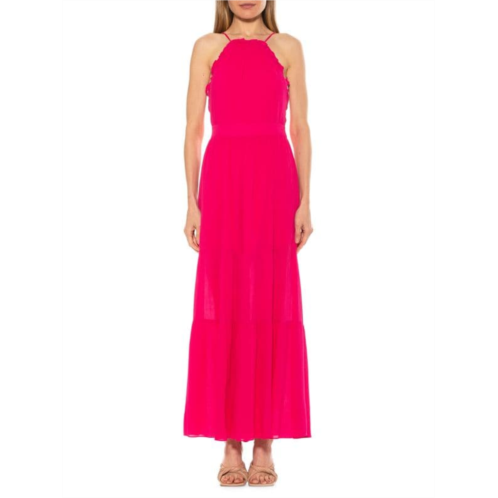 Alexia Admor Kira Ruffle Halter Maxi Dress