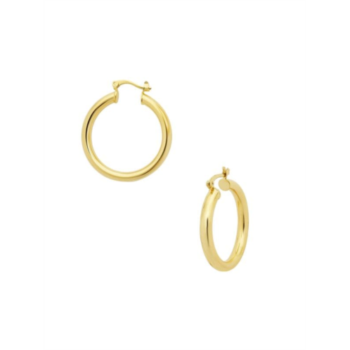 Sterling Forever 14K Goldplated Brass Hoop Earrings