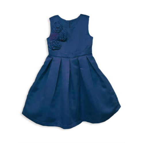 Joe-Ella ?Little Girls & Girls Satin Rosette Dress