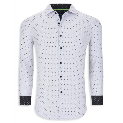 Tom Baine ?Slim Fit Dot Button Down Shirt