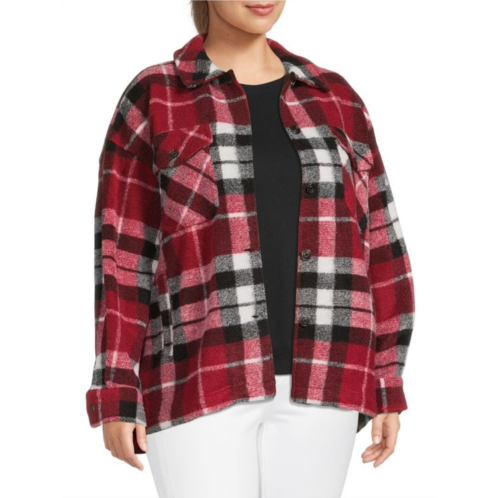 Dex Plus Plaid Long-Sleeve Button-Front Shirt