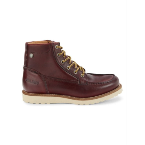 Pajar Faux Shearling Lined Leather Logger Boots