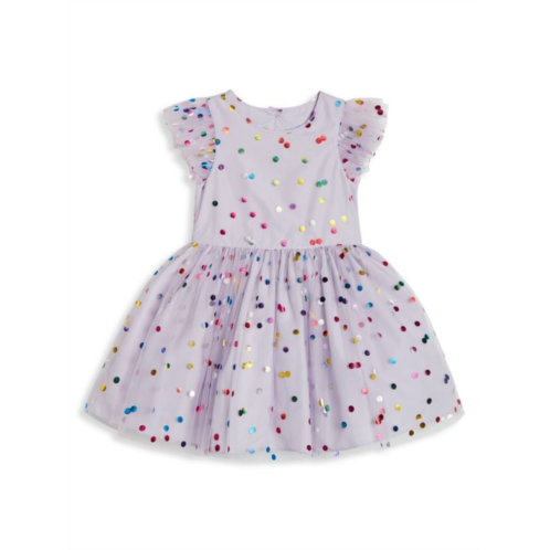 Pippa & Julie Baby Girls Foil Dot Mesh Tulle Dress