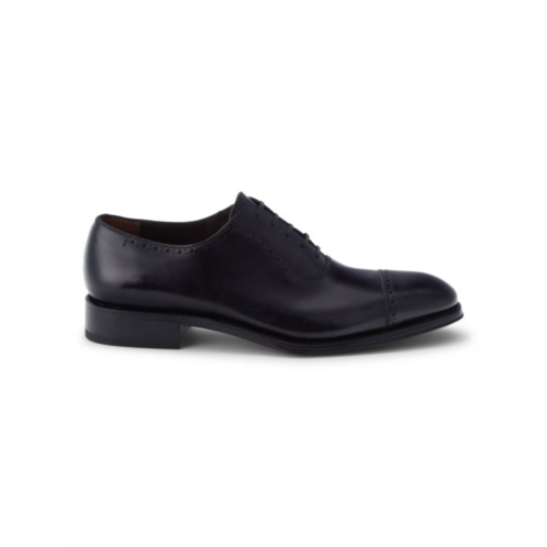 FERRAGAMO Perforated Leather Oxford Shoes