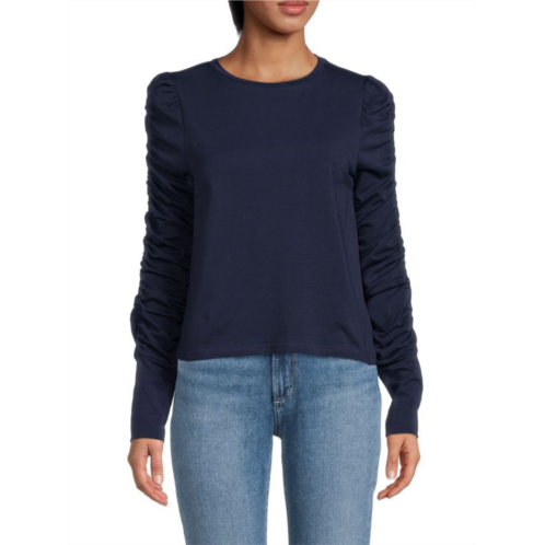 Walter Baker Ruched Sleeve Top