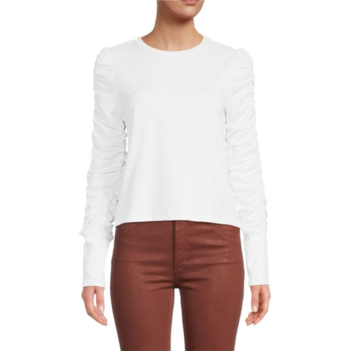 Walter Baker Ruched Sleeve Top