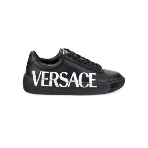Versace Logo Leather Sneakers