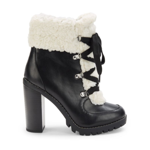 BCBGeneration Palli Faux Shearling Block Heel Booties