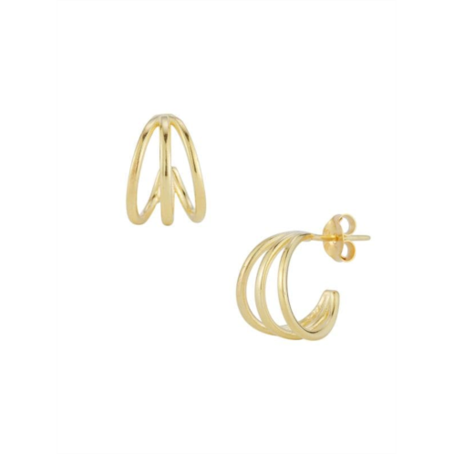 SPHERA MILANO ?14K Goldplated Sterling Silver Triple Hoop Earrings