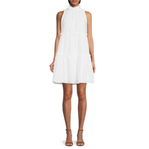 Vince Camuto Highneck Tiered Shift Dress